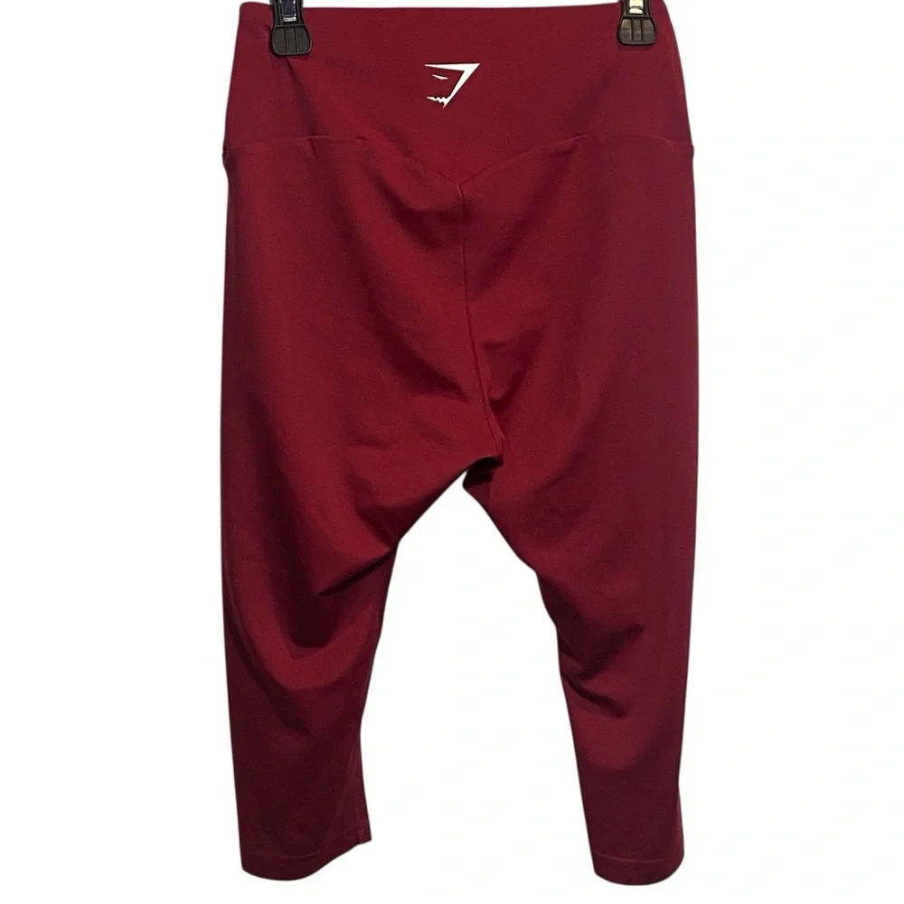 Gymshark Spiced Red Training Cropped Athletic Leggings Size Extra Small XS - Picture 2 of 6